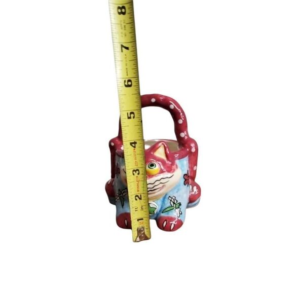 Purple Cat porcelain basket - Picture 6 of 7